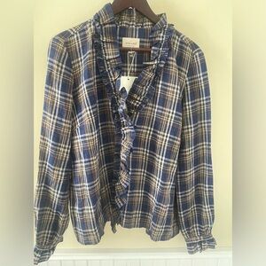 Sezane VERA 100% Linen Shirt BRAND NEW WITH TAG